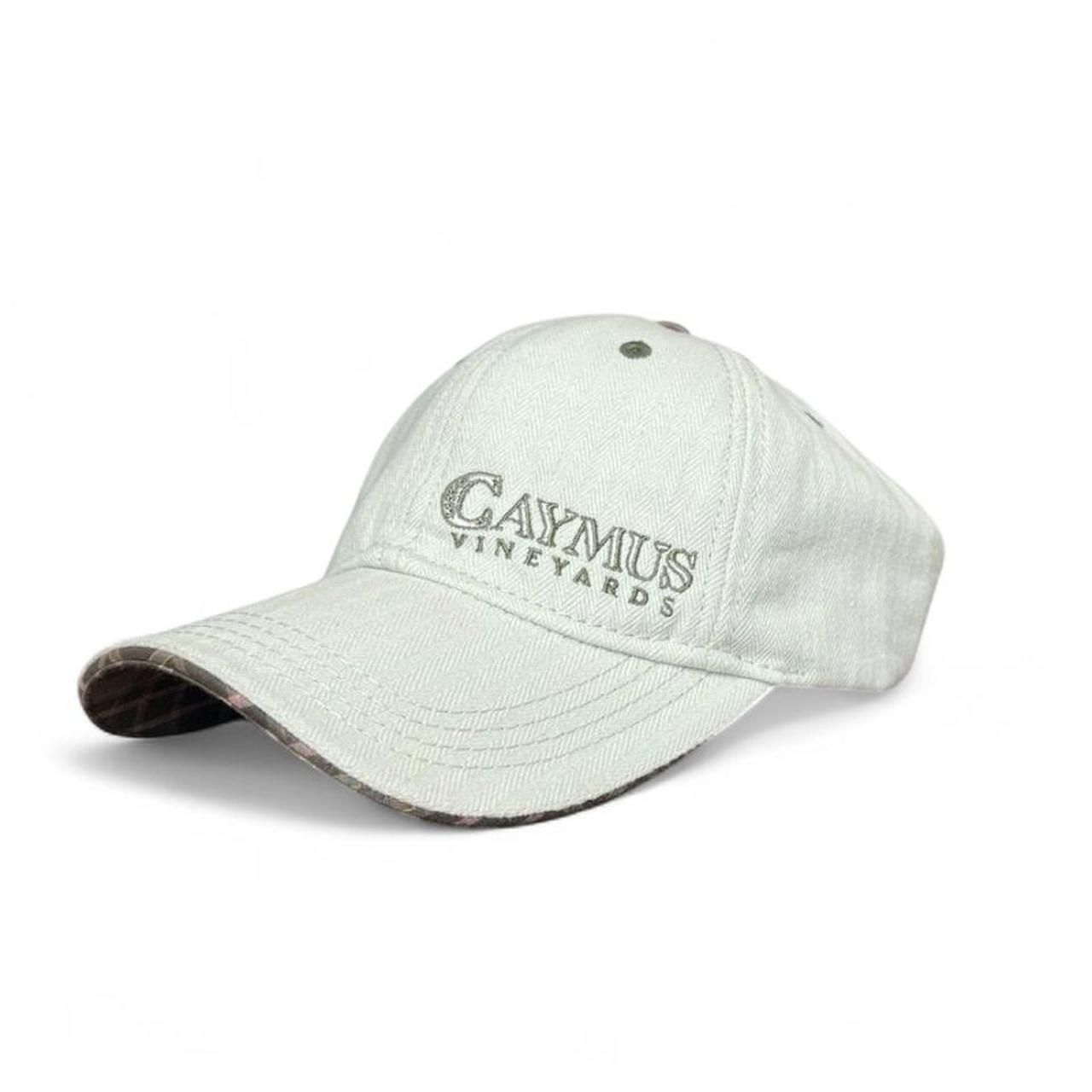 Caymus Vineyards Beige Adjustable Strapback Hat Embroidered Logo Dad Hat